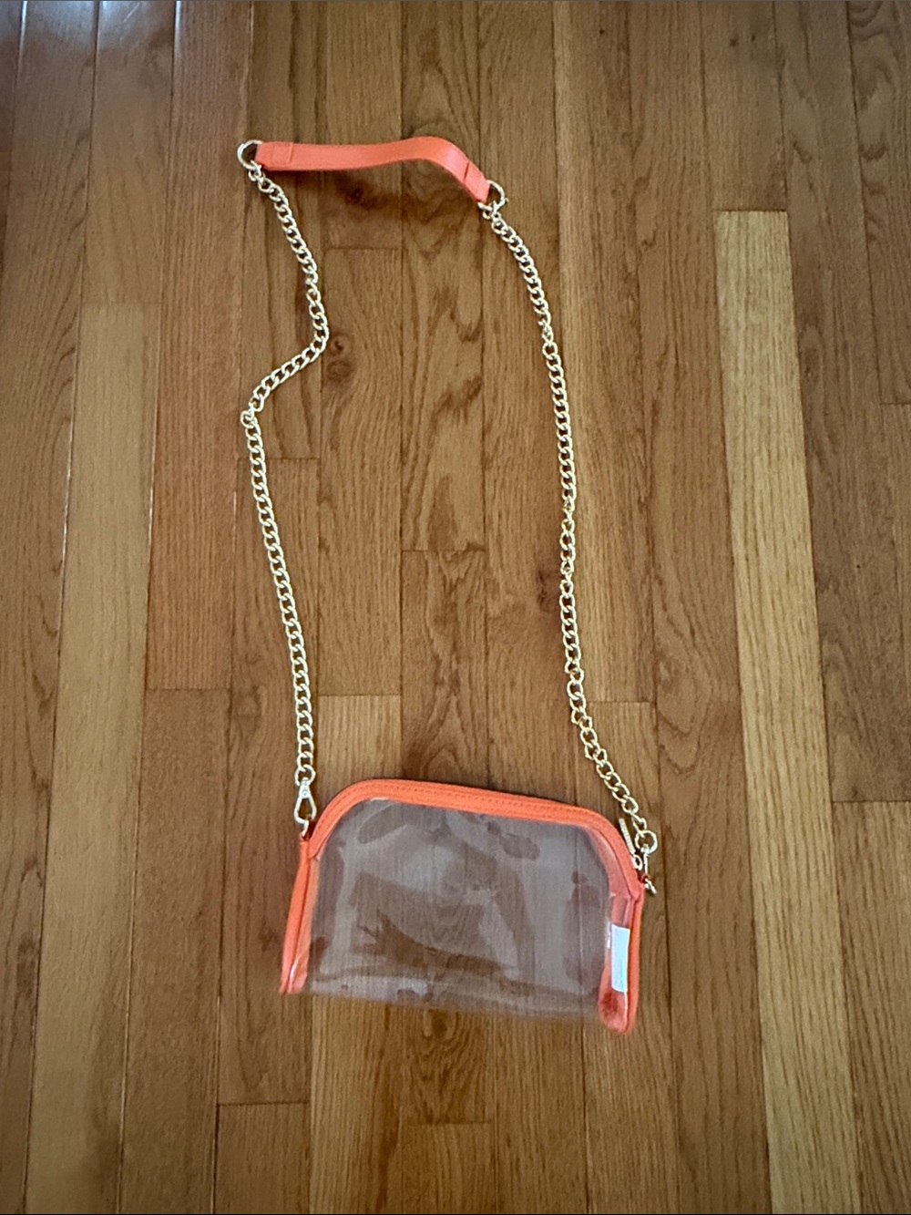 Orange clear crossbody